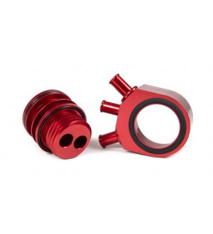 Air/Oil Separator RED - Subaru 02-07 WRX, 04-21 STI, 04-08 FXT
