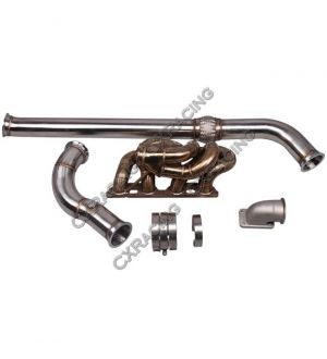 CX Racing Thick Wall Manifold Downpipe For Nissan Datsun 510 S13 SR20DET Swap GT35 T3