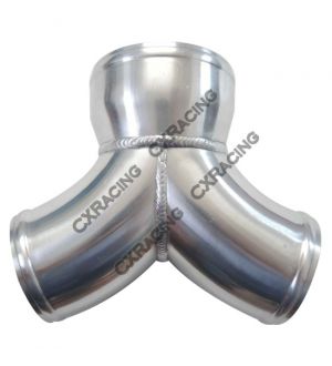 CX Racing Aluminum Y Pipe Dual 2.5