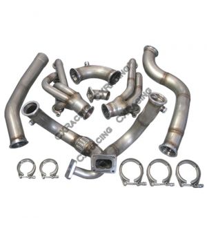CX Racing Turbo Manifold Header Downpipe Kit For 98-02 Chevrolet Camaro LS1 NA-T