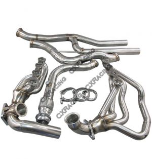 CX Racing Header Manifold Downpipe Kit For 79-93 Mustang 5.0 T70 T4 Fox Body