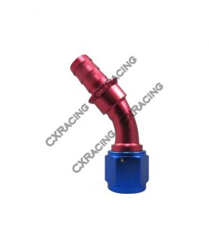 CX Racing 10AN AN-10 AN10 45 Degree Racing Aluminum Hose End Fitting Push On Lock Oil Adapter
