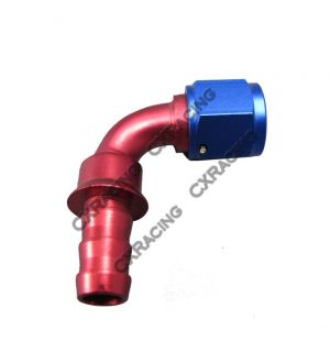 CX Racing AN8 AN 8 8AN 90 DEGREE SWIVEL OIL/FUEL/GAS LINE HOSE END PUSH-ON MALE FITTING