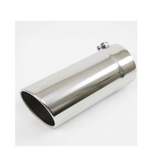 Bully Dog 5inch x 5inch x 12inch Polished 304 SS Angle Cut Rolled Tip Bolt on Any 5inch Dia Exhaust