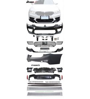 Ikon Motorsports 17-20 BMW G30 to M5 Style Conversion Kit Front Rear Bumpers Side Skirt Ext