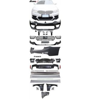 Ikon Motorsports 17-20 G30 to M5 Style Conversion Kit Front Rear Bumpers Fenders Side Ext