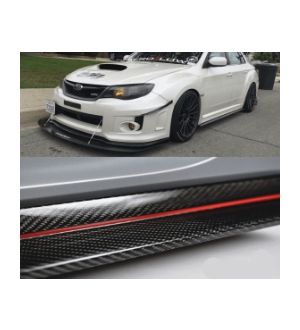 Aeroflow Dynamics 08-14 SUBARU WRX/STI CARBON FIBER SIDE SKIRT EXTENSION