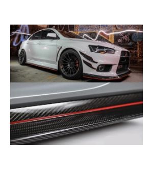 Aeroflow Dynamics 07-14 MITSUBISHI EVOX/RALLICART CARBON FIBER SIDE SKIRT EXTENISON