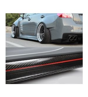 Aeroflow Dynamics 15-18 SUBARU WRX/STI CARBON FIBER SIDE SKIRT EXTENSION
