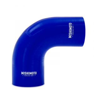 Mishimoto Silicone Reducer Coupler 90 Degree 3in to 4in - Blue - P/N: MMCP-R90-3040BL