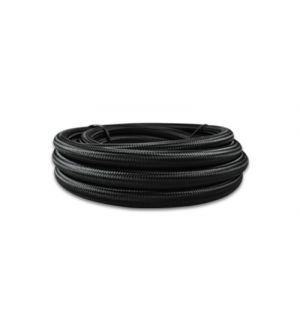 Vibrant -6 AN Black Nylon Braided Flex Hose (20 foot roll)