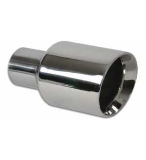 Vibrant 3.5in Round SS Exhaust Tip (Double Wall Angle Cut Beveled Outlet)