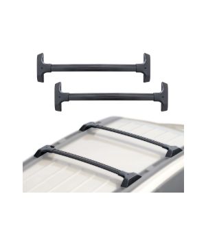 Ikon Motorsports 09-17 Chevy Traverse OE Style Roof Rack Rail Cross Bar Carrier Black