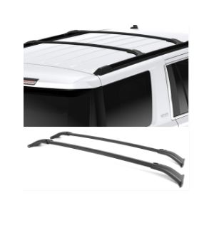 Ikon Motorsports 15-18 Chevy Tahoe Suburban Escalade GMC Yukon Black Roof Rack Cross Bars