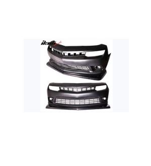 Ikon Motorsports 2014-2015 Chevrolet Camaro SS Z28 Style Front Bumper Lip - Carbon Fiber CF
