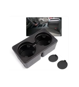 Ikon Motorsports 07-14 Tahoe Silverado Sierra Suburban Yukon Console Dual Cup Holder Drink