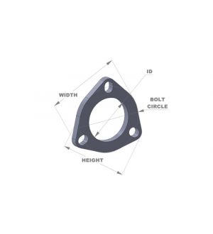 Vibrant 3-Bolt T304 SS Exhaust Flange (2.25in I.D.)