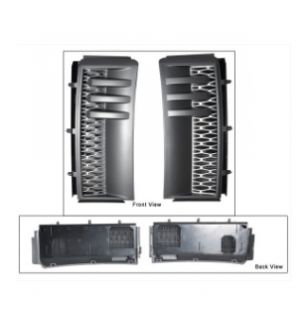 Ikon Motorsports 2003-2012 Land Rover Range Rover L322 HSE Side Vents Gray Silver Pair
