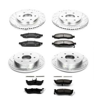 Power Stop Z23 EVOLUTION BRAKE KIT Front and Rear Infiniti QX56 2007-2005 Nissan-K212