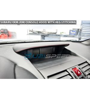 Subaru OEM JDM Console Hood with Red Stitching 2015-2020 Subaru WRX & STI - (P/N 66067-JDM-KIT)
