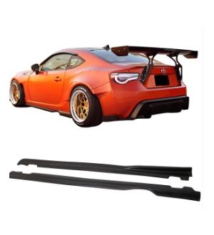 Ikon Motorsports Fits 13-20 Scion FRS & Toyota 86 & Subaru BRZ GR Style Side Skirts - Polyurethane PU