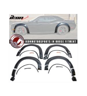 Ikon Motorsports 17-19 Dodge Challenger Demon Model Only Fender Flares DM Style Unpainted PP