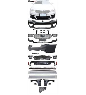 Ikon Motorsports 17-20 G30 to M5 Style Conversion Kit Front Rear Bumpers Fenders Side Ext