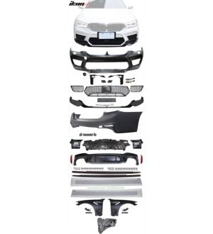 Ikon Motorsports 17-20 BMW G30 to M5 Style Conversion Kit Front Rear Bumper Fender Side Sill