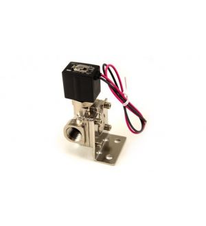 Air Lift 1/2in Nickel Plated 300 PSI Solenoid With Bracket