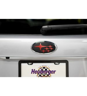 Sticker Fab 3D Carbon Fiber Front and Rear Emblem Overlays - 2014-2016 Forester