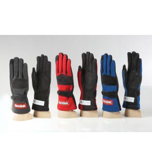 RaceQuip Black 2-Layer SFI-5 Glove Kid - Large K10