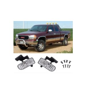Ikon Motorsports Sierra GMC Yukon XL Front Bumper Clear Lens Fog Light Driving Lamp Pair + Bulbs