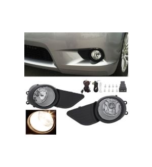 Ikon Motorsports 11-16 Toyota Sienna Front Clear Fog Lights Driving Lamps Pair+Covers