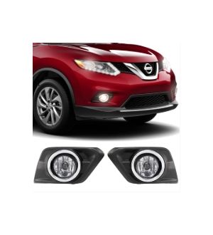 Ikon Motorsports Fits 14-16 Nissan Rogue X-Rail Fog Lights Driving Lights Lamps Pairs