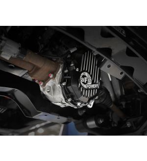 AFE Power 11-18 GM 2500-3500 AAM 9.25 Axle Front Diff Cover Black Machined w/ 2 Qts 75w90 Oil