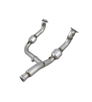 aFe Twisted Steel 3-3.5in 304SS Race Series Y Pipe w/o Cats 2019 GM Silverado/Sierra 1500 V8-6.2L