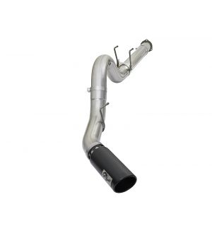 aFe ATLAS 5in DPF-Back sAlum Steel Exhaust System w/Black Tip 2017 Ford Diesel Trucks V8-6.7L (td)