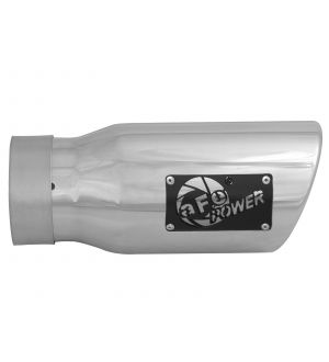 aFe MACHForce XP Exhausts Tips SS-304 EXH Tip 3.5In x 4.5Out 12L Bolt-On (blk)