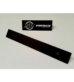Street Rays [SR] Billet Aluminum Front License Plate Delete BLANK (Stealth Black Anodized)