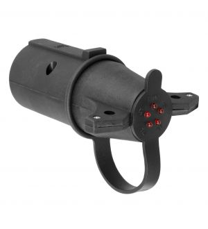 Curt Adapter w/Tester (7-Way RV Blade to 6-Round Trailer Center Pin Auxiliary)