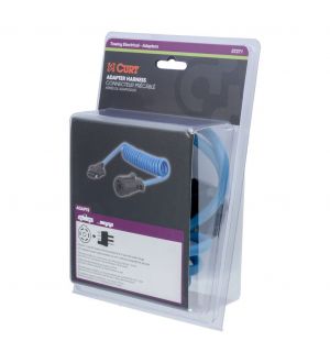 Curt 5ft Electrical Adapter Harness (7-Way RV Blade Vehicle to 4-Way Flat Trailer)
