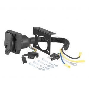 Curt Dual-Output Electrical Adapter (Adds 7-Way RV Blade to 4-Way Flat)