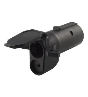 Curt Adapter w/Alarm (7-Way RV Blade to 6-Way Round Trailer Center Pin Brake)