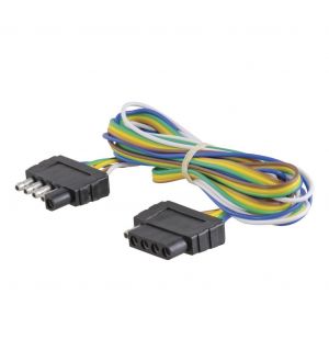 Curt 5-Way Flat Connector Plug & Socket w/72in Wires (Packaged)