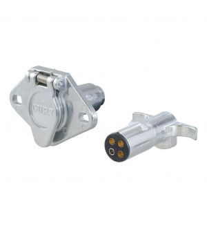 Curt 4-Way Round Connector Plug & Socket (Packaged)
