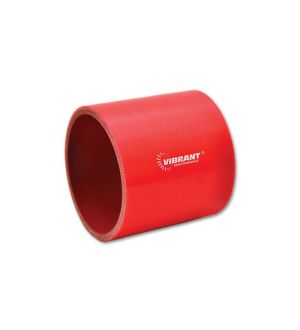 Vibrant Performance4 Ply Reinforced Silicone Straight Hose Coupling - 1in I.D. x 3in long (RED) - (P/N 2700R)
