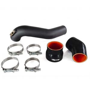 ETS Charge Pipe Upgrade - N55 (Single Turbo) - NO BOV Flange - 2 Meth Bungs - Wrinkle Black BMW 135i/335i