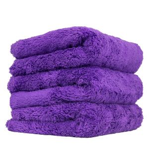 Chemical Guys Happy Ending Ultra Edgeless Microfiber Towel - 16in x 16in - Purple - 3 Pack (P16)