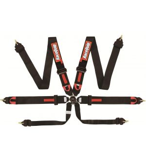 RaceQuip Black FIA CAMLOCK 6pt Pull Down Lap