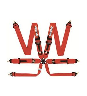 RaceQuip Red FIA CAMLOCK 6pt Pull Up Lap